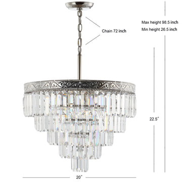 Wyatt 12" Crystal LED Chandelier